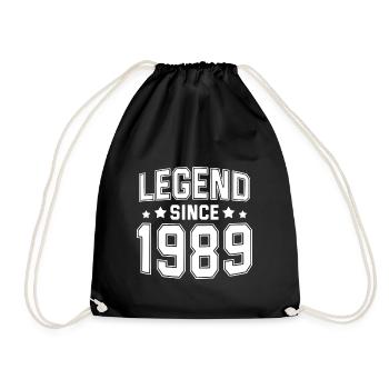 Legend since 1989 - Drawstring Bag - black - Front