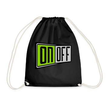 On Off Switch - Drawstring Bag - black - Front