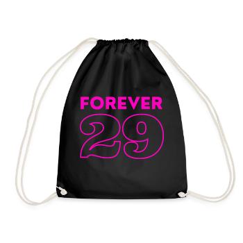 FOREVER 29 - Turnbeutel - Schwarz - Vorne