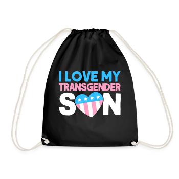 Sohn LGBT Pride Month Trans CSD - Turnbeutel - Schwarz - Vorne