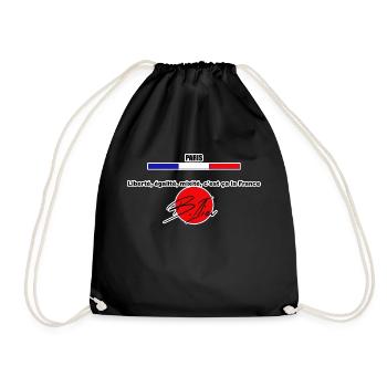 PARIS Liberté, égalité, mixité, c'est ça la France - Drawstring Bag - black - Front