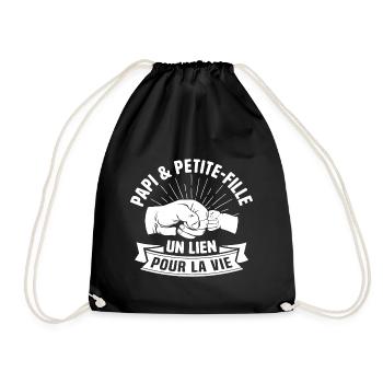 Papi et petite fille un lien pour la vie - Sac de sport léger - noir - Devant