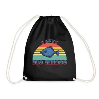 I love big things! - Drawstring Bag - black - Front