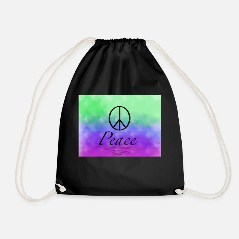 Peace - Turnbeutel - Schwarz