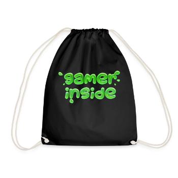 GAMER INNEN - Turnbeutel - Schwarz - Vorne