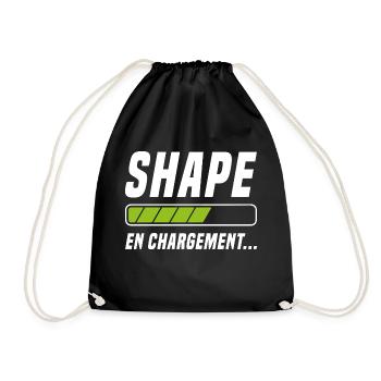 shape en chargement cadeau blague muscu humour - Sac de sport léger - noir - Devant