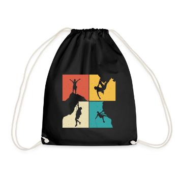 mountain rock climbing - Sac de sport léger - noir - Devant