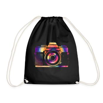 Kamera Fotograf Fotografen Photographie Kreative G - Turnbeutel - Schwarz - Vorne