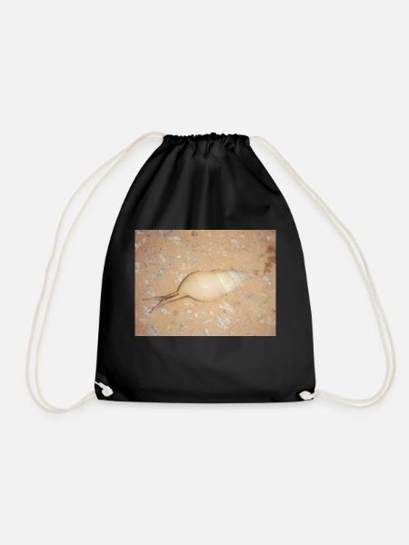 Snail - Drawstring Bag - black
