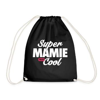 Super mamie Cool / humour grandmère - Sac de sport léger - noir - Devant