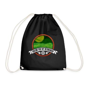 Pleasant Retired Joyable Sailors Quote - Drawstring Bag - black - Front
