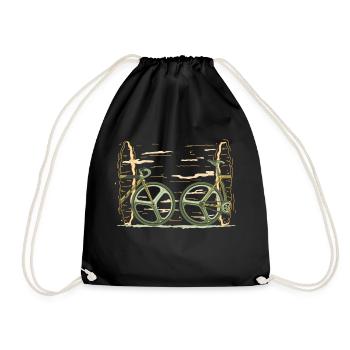 Bicycle portal black hole - Drawstring Bag - black - Front