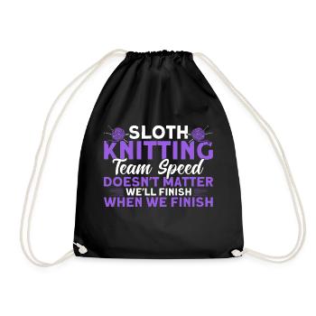 Fil Tricot Tricot TricotEr Tissu Cadeau - Sac de sport léger - noir - Devant