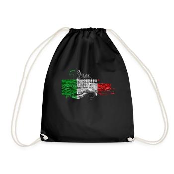 italy italian rome europe italia italija milan - Drawstring Bag - black - Front