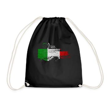 italy italian rome europe italia italija milan - Drawstring Bag - black - Front