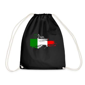 italy italian rome europe italia italija milan - Drawstring Bag - black - Front