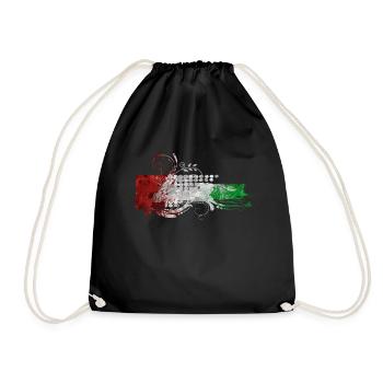 italy italian rome europe italia italija milan - Drawstring Bag - black - Front