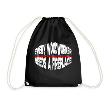 Carpenter Plumber Lumber Job - Drawstring Bag - black - Front