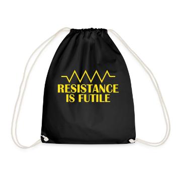 Resistance is futile Amateur Radio Operator - Turnbeutel - Schwarz - Vorne