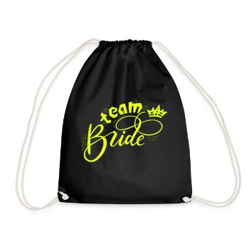 Braut Braut Hochzeit Junggesellenabschied Brautjungfernabschied - Turnbeutel - Schwarz - Vorne