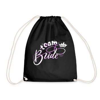 Braut Braut Hochzeit Junggesellenabschied Brautjungfernabschied - Turnbeutel - Schwarz - Vorne