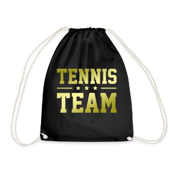 Tennis Team - Turnbeutel - Schwarz - Vorne