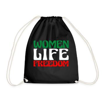 Liberté de vie des femmes - Femmes iraniennes mignonnes - Sac de sport léger - noir - Devant
