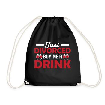 Juste divorcé Achetez-moi un verre Divorcé Divorce - Sac de sport léger - noir - Devant