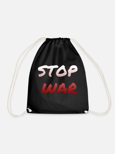 Stop War - Turnbeutel - Schwarz