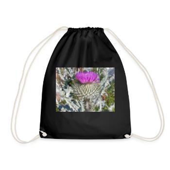 Scotch Baumwolldistel auch Wolldistel - Turnbeutel - Schwarz - Vorne