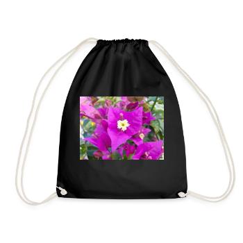 bougainvillea (in german Bougainvillea - Drawstring Bag - black - Front