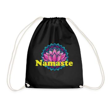 Namaste - Turnbeutel - Schwarz - Vorne