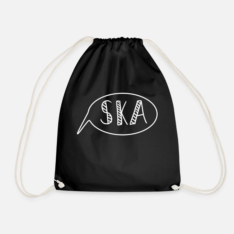 Ska speech bubble - Drawstring Bag - black