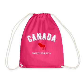 Canada north america - Drawstring Bag - fuchsia - Front