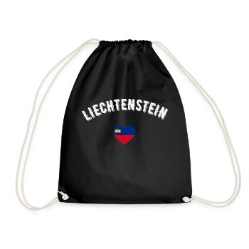 Liechtenstein - Turnbeutel - Schwarz - Vorne