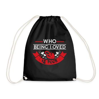 QUI EST L’AMOUR EST PAUVRE - Sac de sport léger - noir - Devant