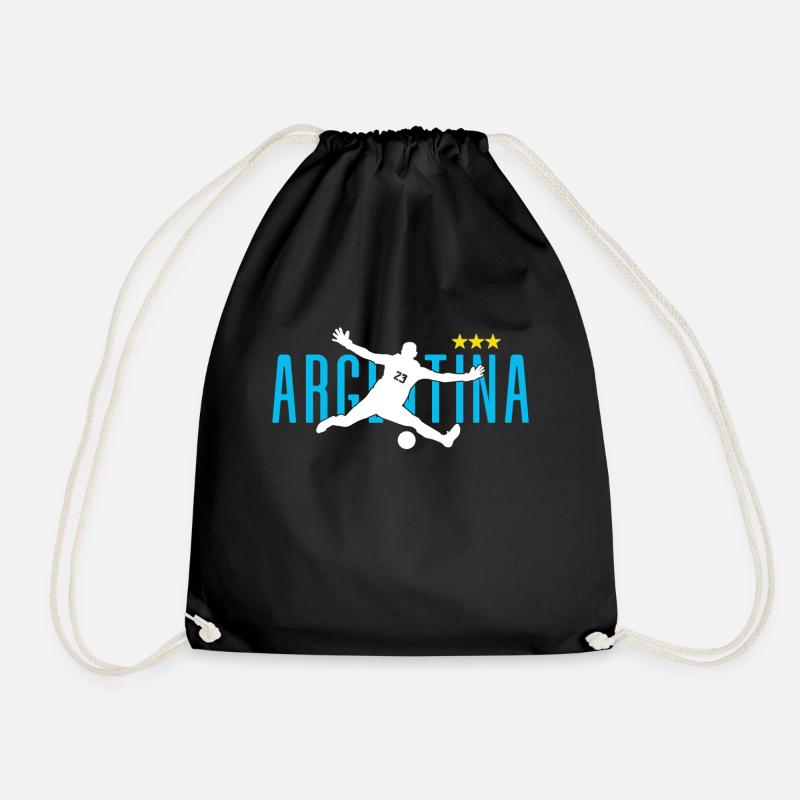 Argentina 2022 World Cup Champs - Drawstring Bag - black