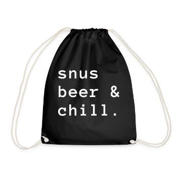 SNUS BEER CHILL - Turnbeutel - Schwarz - Vorne