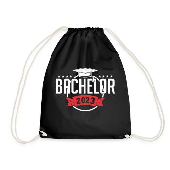 Bachelor 2023 Abschluss Promotion Sponsion - Turnbeutel - Schwarz - Vorne