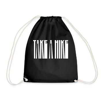 Take A Hike - Hiking Quote - Drawstring Bag - black - Front