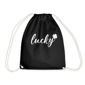 St. Patrick’s Day Gift Shamrock Men, Women, Kids - Drawstring Bag - black - Front