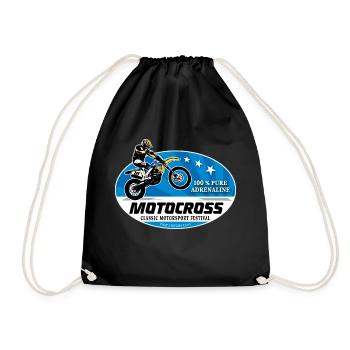 Moto Cross - Motocross - Supercross - Turnbeutel - Schwarz - Vorne