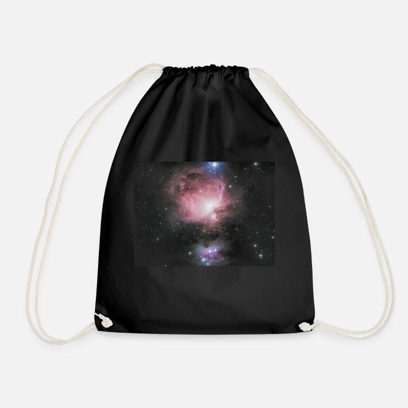 orion nebula - Drawstring Bag - black
