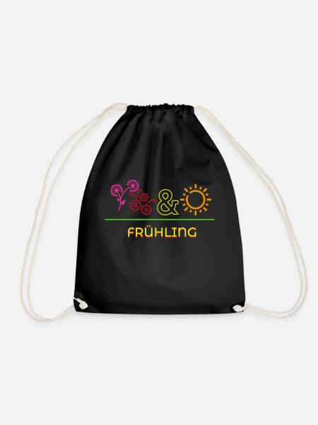 Frühling - Turnbeutel - Schwarz