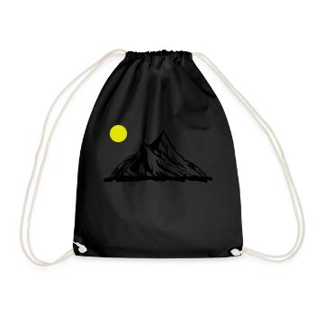 Mountains - Drawstring Bag - black - Front