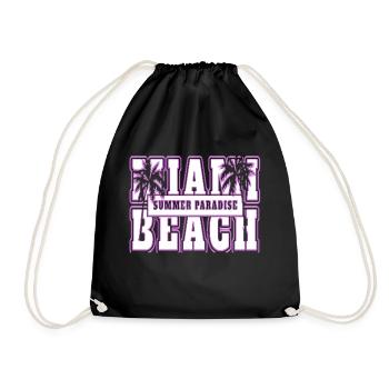 Neon Anime Retro Vintage Cool Pink NGE - Turnbeutel - Schwarz - Vorne
