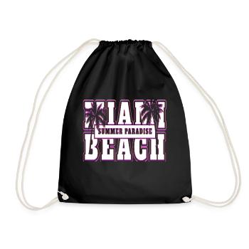 Neon Anime Retro Vintage Cool Pink NGE - Turnbeutel - Schwarz - Vorne