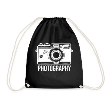 Funny Photographer Gift Photography - Drawstring Bag - black - Front