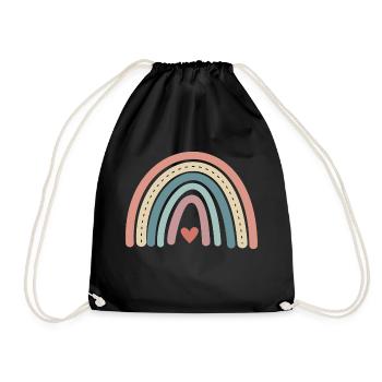 boho rainbow10 - Turnbeutel - Schwarz - Vorne