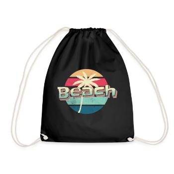 Beach Breeze - Drawstring Bag - black - Front